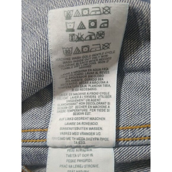 Guess Small Dillon Distressed Ripped Denim Blue Jean Jacket Medium Wash Adult - Picture 14 of 14